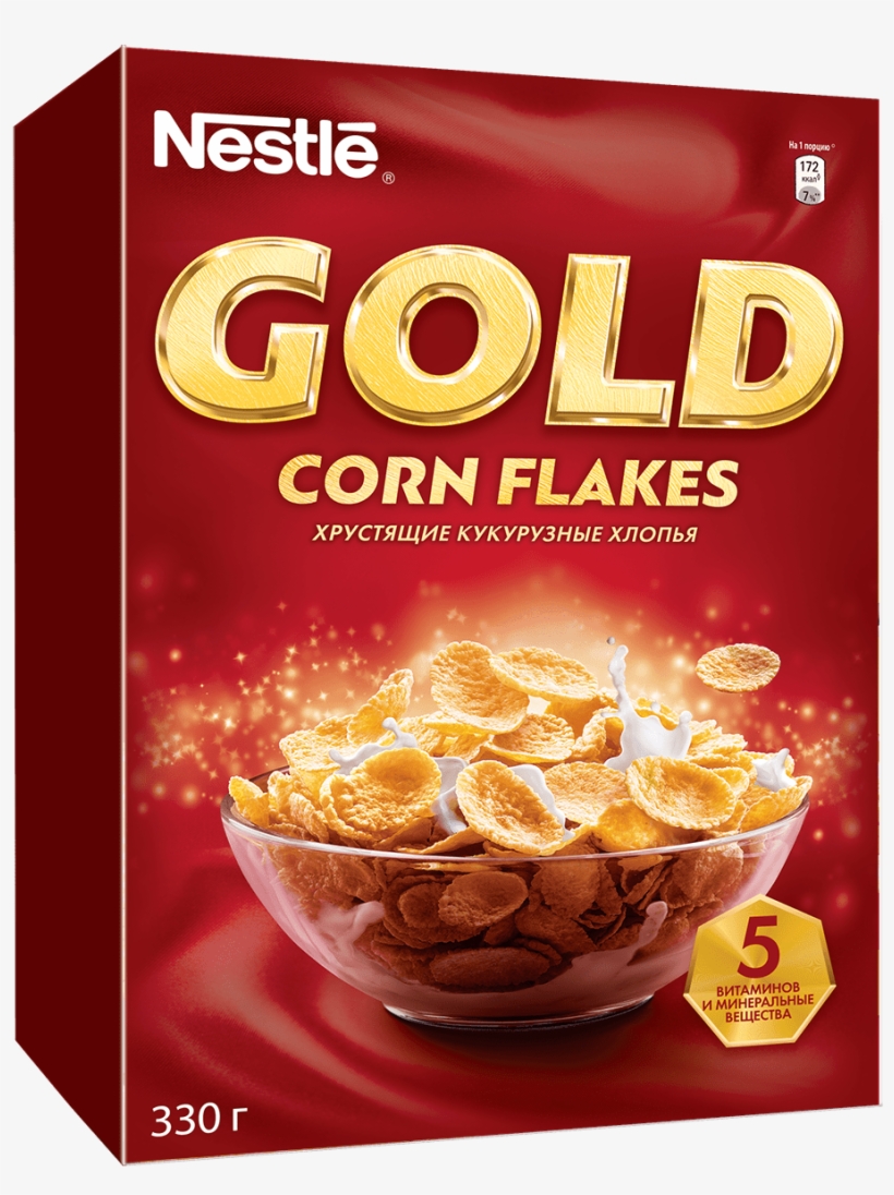 Nestle® Gold® Corn Flakes Готовый Завтрак 330 Грамм - Nestle, transparent png #1031524