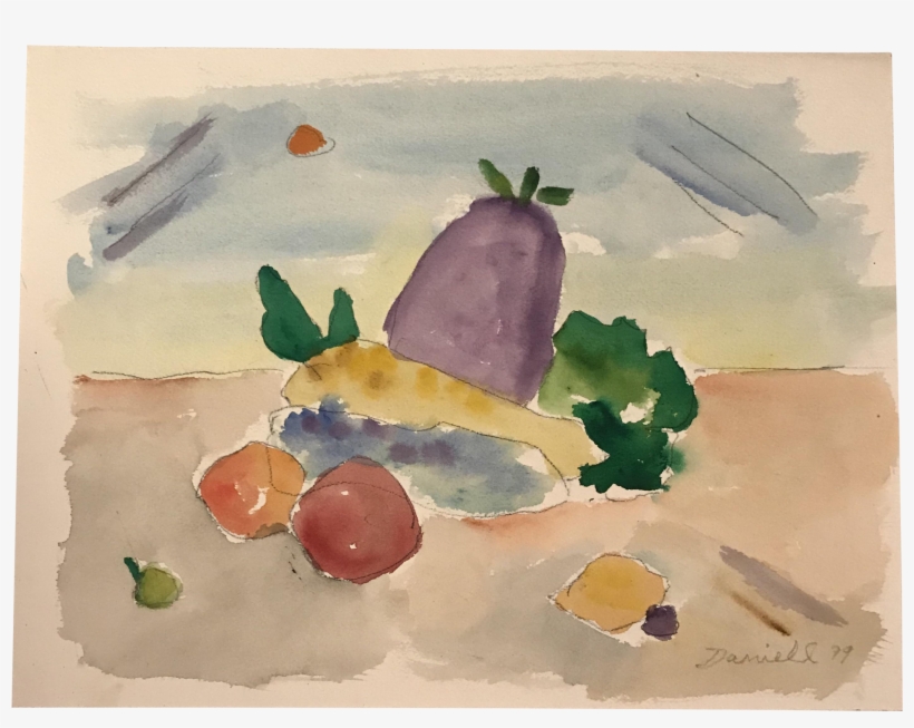 George Daniell Fruit Still Life Painting Chairish - Watercolor Paint, transparent png #1031660