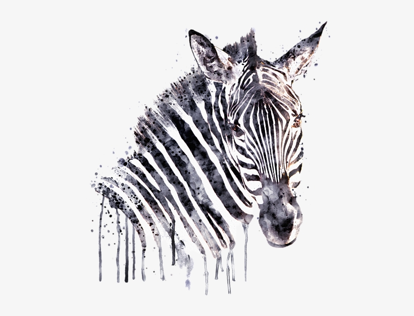 Bleed Area May Not Be Visible - Zebra Head Art, transparent png #1031716