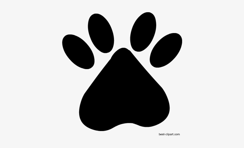 Free Black Paw Print Clip Art Image - Dog, transparent png #1031996