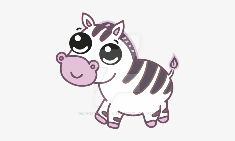 Kawaii Zebra For Print By Poccnnindustries On Deviantart - Zebra Kawaii Png, transparent png #1032126