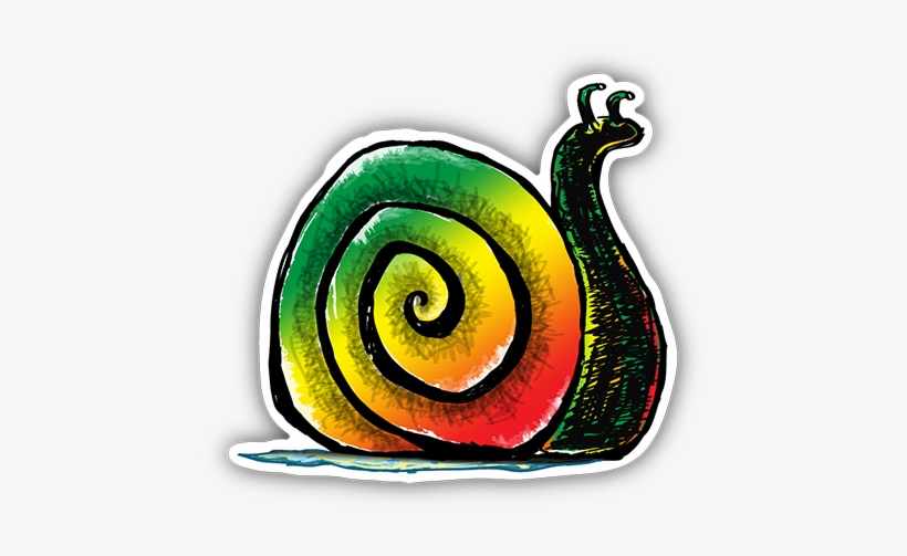 Rasta Snail Mini Sticker - Rasta Canvas, transparent png #1032221