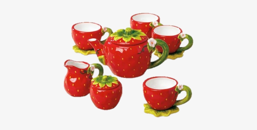 Strawberry Tea Set, transparent png #1032323