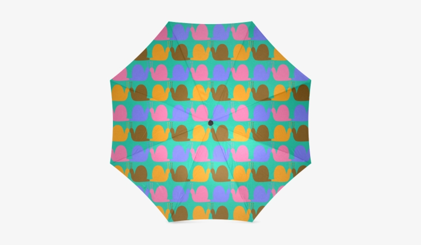 Whimsical Neon Snails Pattern Foldable Umbrella Whimsical - Umbrella, transparent png #1032353