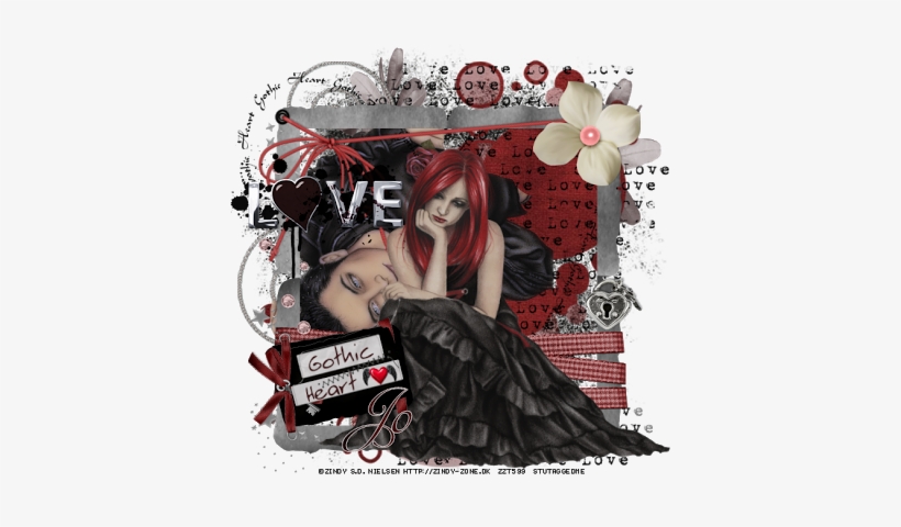 Gothic Love Gothic Sad Girl - Gefrorene Herz-gruß-karte Karte, transparent png #1032784