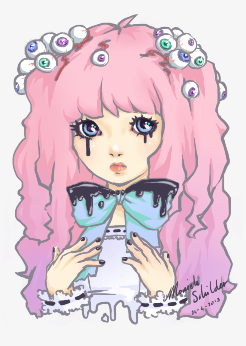 Cute Creepy Girl Drawings, transparent png #1032835