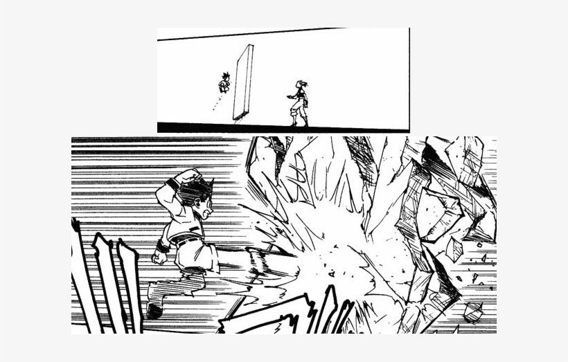 In The Manga, Hisoka Was Wandering In His Mind On Gon - Hunter X Hunter Gon Vs Hisoka Manga, transparent png #1033135