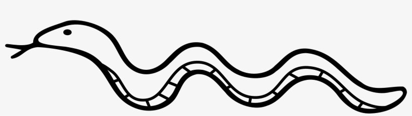 Images For Snake Cartoon Black And White - Black And White Clip Art Snake, transparent png #1033813