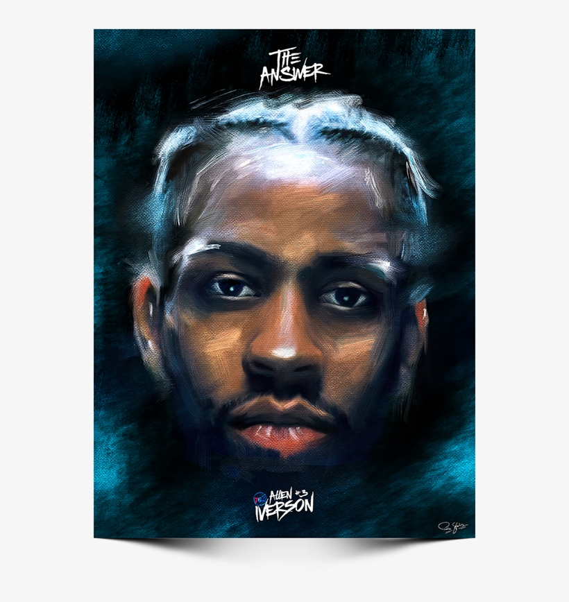 Digital Painting- Allen Iverson "the Answer" - Allen Iverson, transparent png #1033837