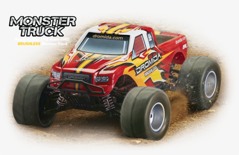 Monster Truck Ready To Run 1/18 Scale 4wd Brushless - Dromida Monster Truck Brushless, transparent png #1034293