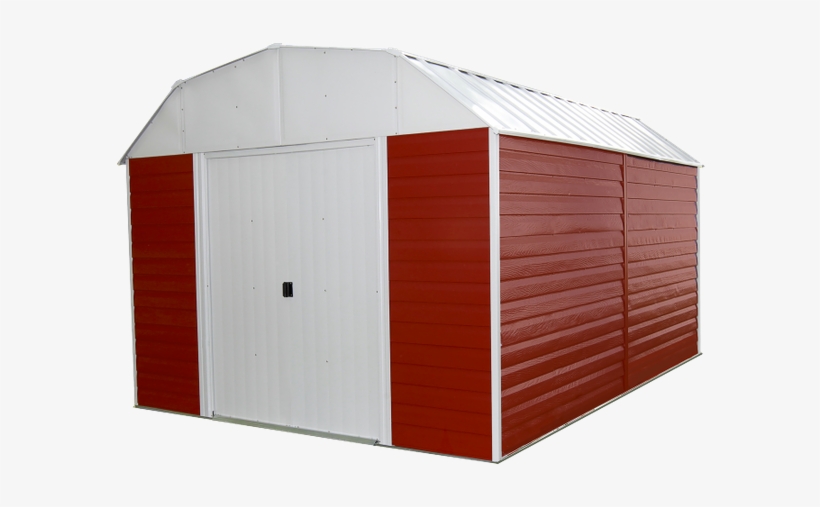 Arrow Sheds Presents The Red Barn Steel Shed Kit - Arrow Storage Buildings Red Barn 10' X 14' Shed Red, transparent png #1034584