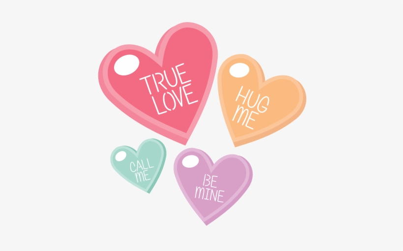 Png Free Download Candy Hearts Clipart - Candy Hearts Clip Art, transparent png #1034668