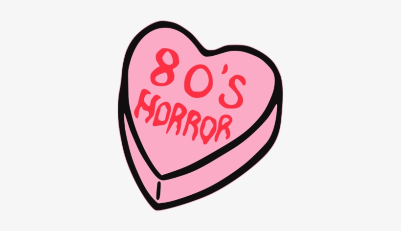 80s Horror Candy Heart Sticker - Computer File, transparent png #1035009