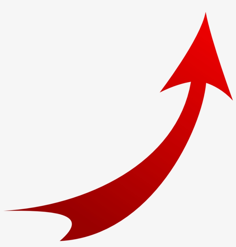 Images For > Red Curved Arrow Png - Curve Red Arrow Png, transparent png #1035167