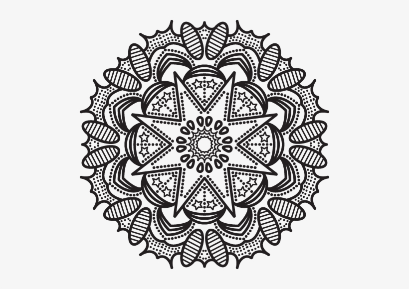 First Mandala - Aztec Sun God Drawing, transparent png #1035350