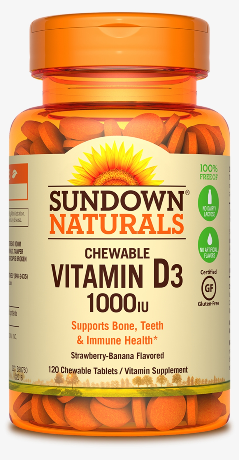 Productimage 50356 Chewablevitamind3 - Sundown Naturals Calcium, transparent png #1035383