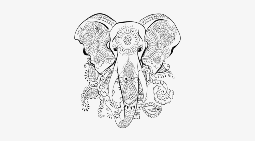 Vector Elephant Mandala - Dibujos Para Colorear Adultos, transparent png #1035446