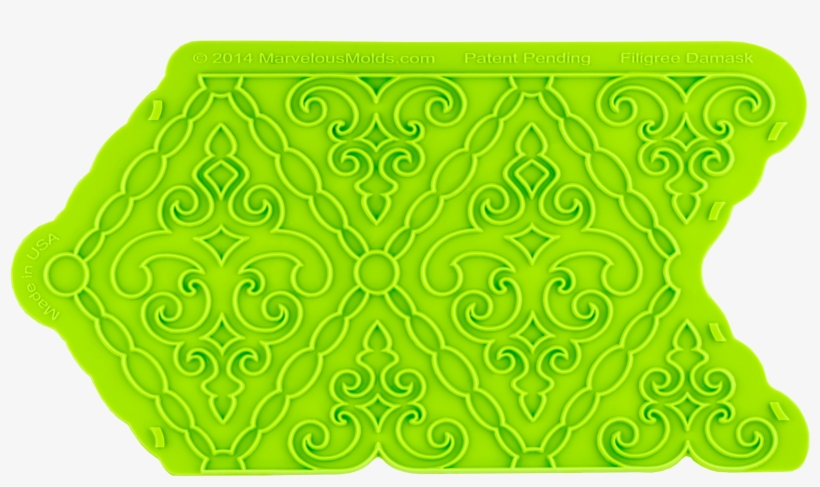 Marvelous Molds Filigree Damask Medallion Silicone, transparent png #1035502
