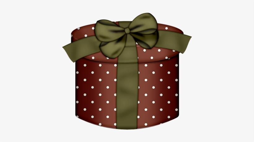 Round Gift Box With Gren Bow Clipart - Png Cartoon Pictures Gift, transparent png #1035504