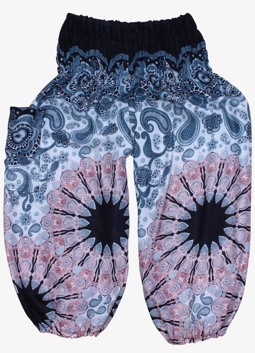 White Mandala Kids Harem Pants Bohemian Island - Trousers, transparent png #1035634