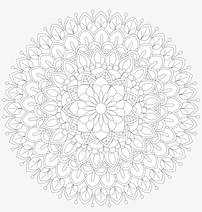 Mandala Vector Tattoo Perfect Cards For Any Other Kind - Sad Face Flower, transparent png #1035726