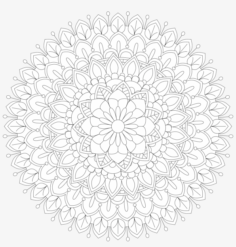 Mandala Vector Tattoo Perfect Cards For Any Other Kind - Sad Face Flower, transparent png #1035726