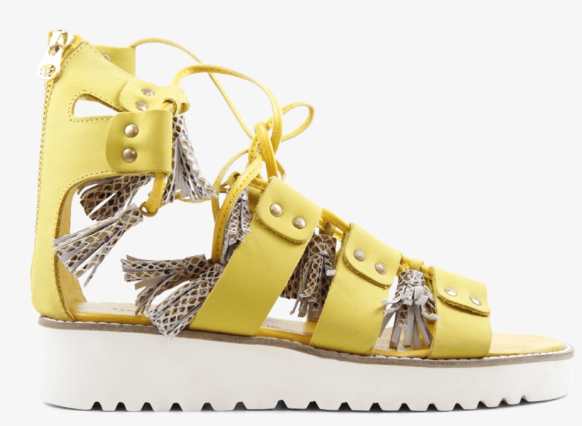 Sandals Celia 20 Nubuk Golden Glow Tassel Snake Dagget - Sandalen Melvin & Hamilton Celia 20 Nubuk Golden, transparent png #1035977