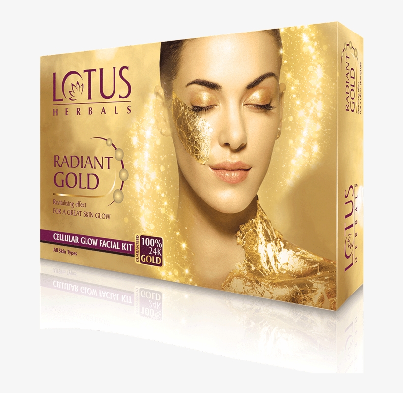 Lotus Herbals Radiant Gold Cellular Glow 1 Facial Kit - Lotus Radiant Gold Facial Kit, transparent png #1036682