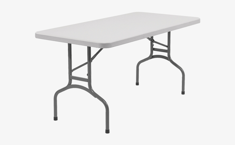 6' Rectangular Table - Plastic Fold Up Table, transparent png #1036772