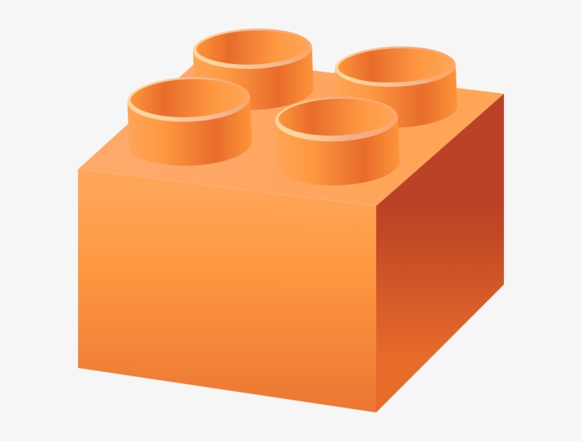 Green Brick Vector Data For Free Svg - Lego Brick Orange Png, transparent png #1036838