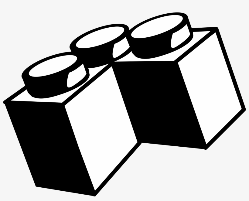 Open - Lego Clip Art Black And White, transparent png #1036991