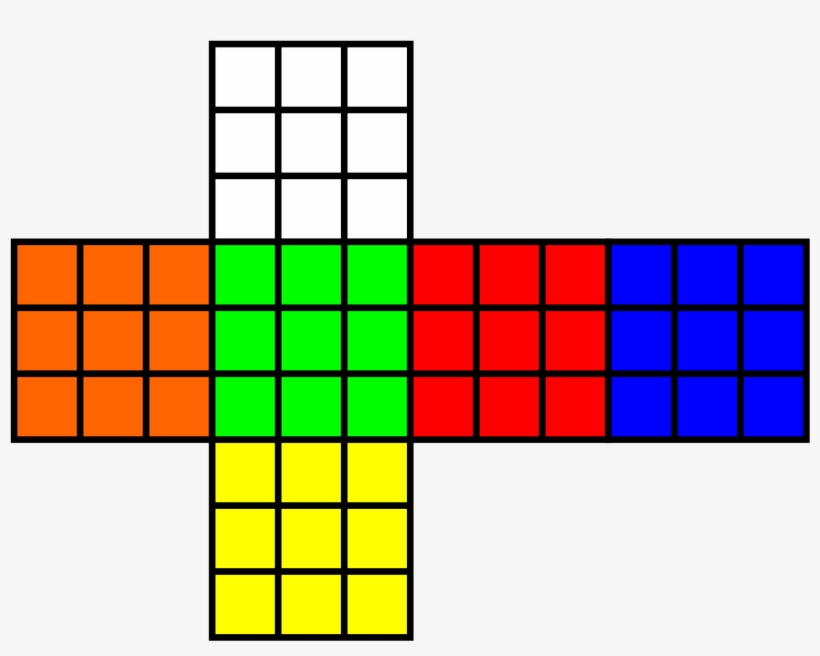 Open - Rubik's Cube Colors, transparent png #1037057