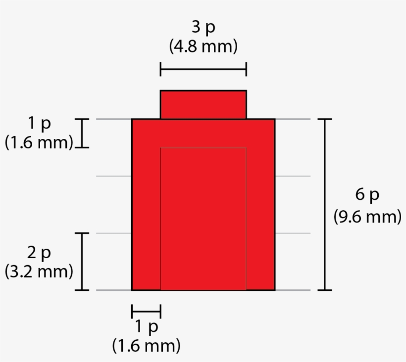 Measurements Within A Basic Lego Brick Diagram Free Transparent PNG