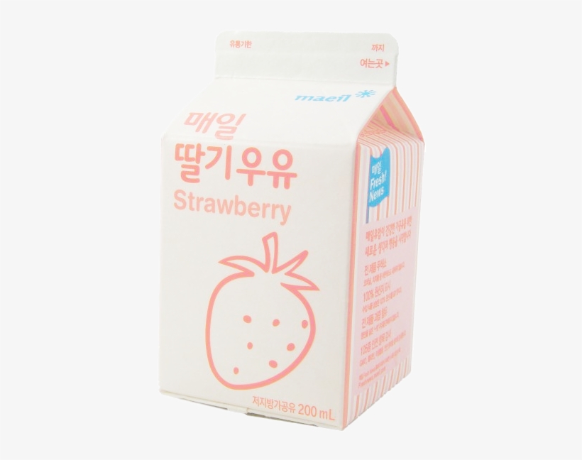 Png Free Stock Fresa Corean Pink Cart N Korean Rosa - Japanese Strawberry Milk Carton, transparent png #1037342