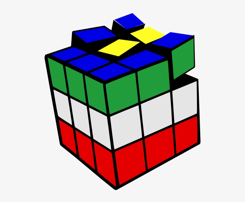 Original Png Clip Art File Rubiks Cube 3d Colored 2, transparent png #1037394