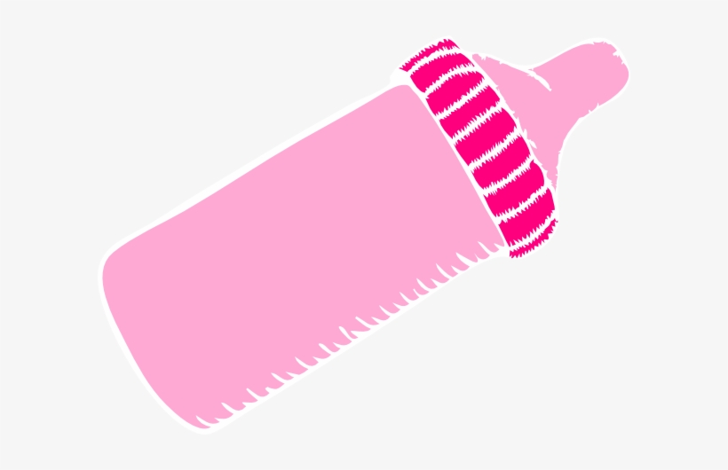 Baby Bottle Pink Clip Art At Clker - Pink Baby Bottle Clip Art, transparent png #1037468