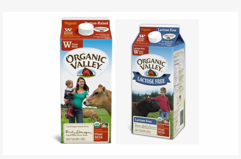 Milk Cartons By Organic Valley, Arla And Bifrutas Offer - Organic Valley Ultra Pasteurized Whole Milk - 0.5 Gal, transparent png #1037496
