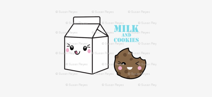 Kawaii Milk And Cookies - Walk A Mile In Her, transparent png #1037562