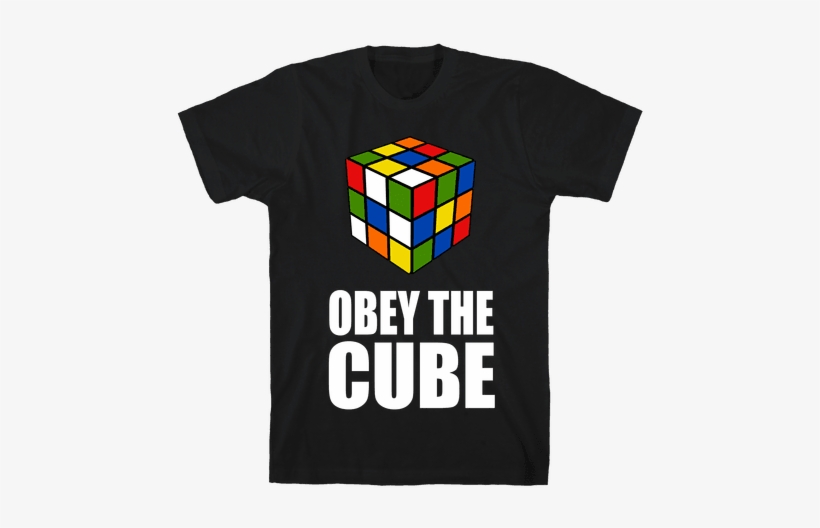 Obey The Cube Mens T-shirt - Shirt, transparent png #1037565