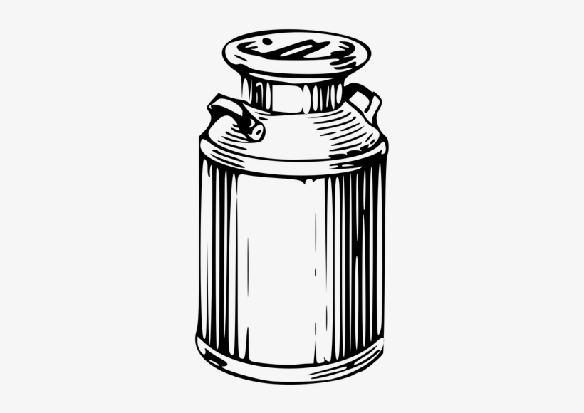 Milk Churn And Milk Carton Png Stock - Milk Can Vector Png, transparent png #1037625