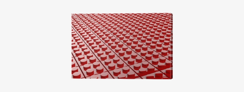 3d Red Background Made Of Lego Blocks Canvas Print - Black Lego Blocks, transparent png #1037648