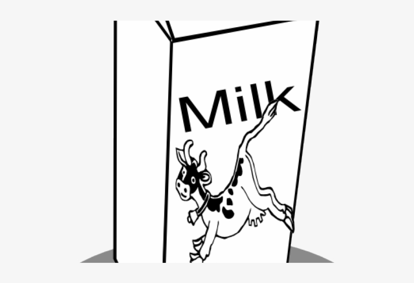 Milk Carton Clipart Large - Milk For Colouring, transparent png #1037726
