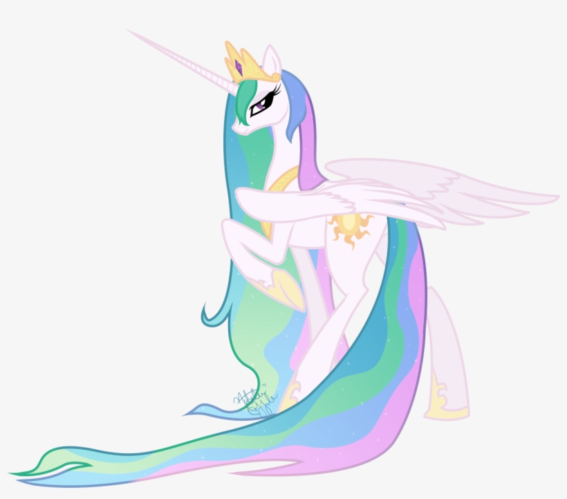 Fanmade Fun In The Sun By Emeralddarkness - Celestia Hair Mlp, transparent png #1037836