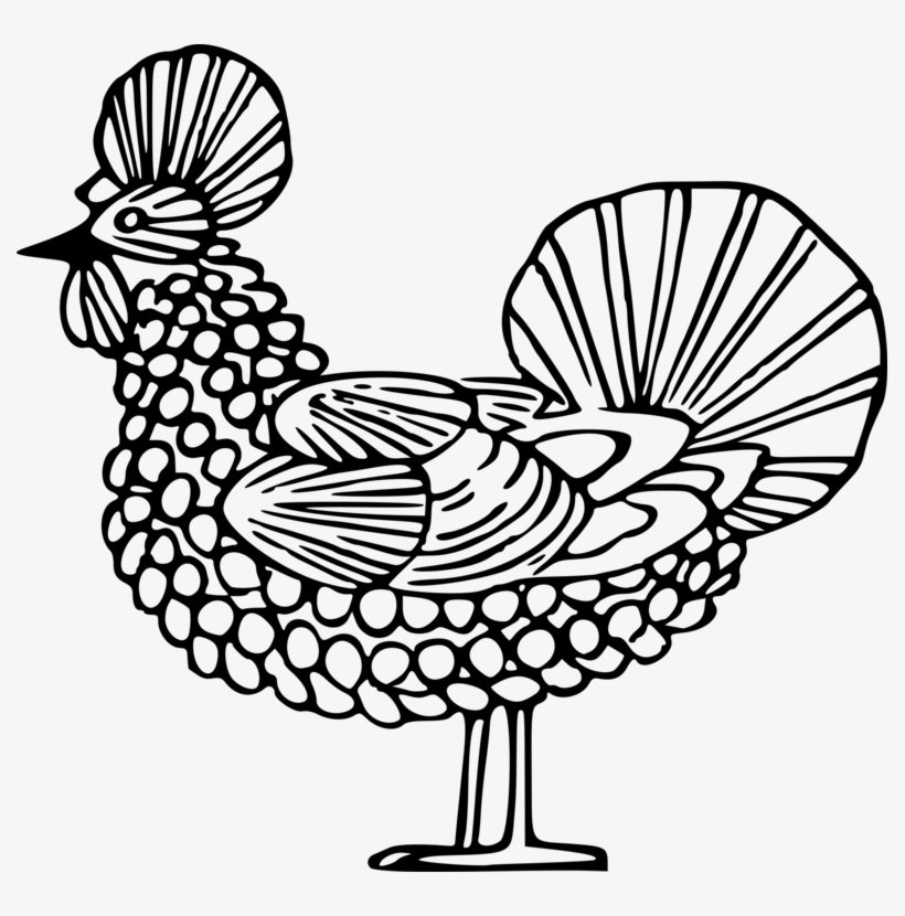 Rooster Chicken Kifaranga Drawing Line Art - Clip Art, transparent png #1038064