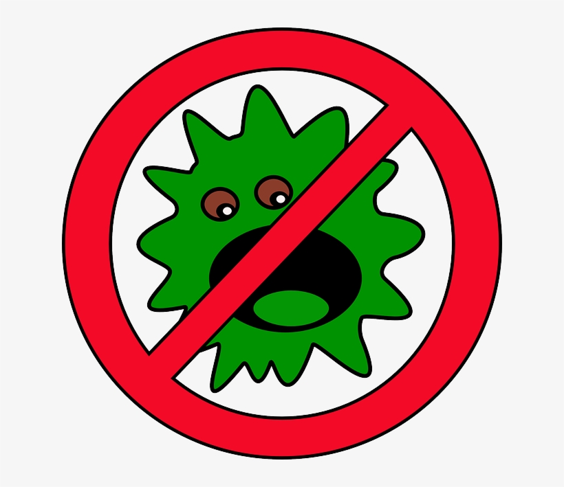 Computer, Stop, Green, Virus, Bug, Infection - Virus Clip Art, transparent png #1038065
