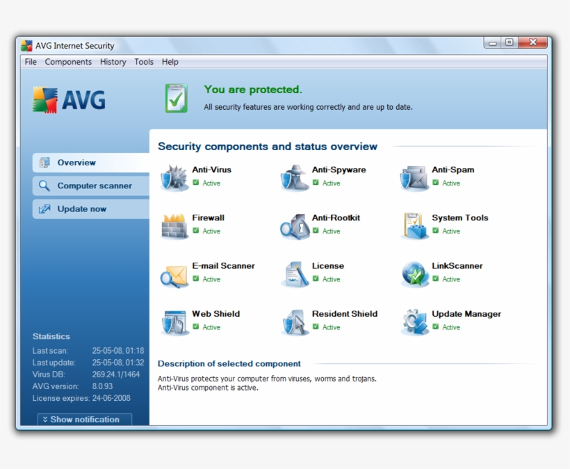 800px-avg Internet Security - Avg Internet Security 2009, transparent png #1038382