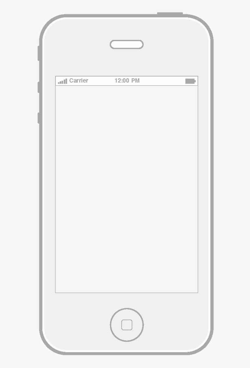 Iphone Png Template Transparent - Mobile Stencil, transparent png #1038468