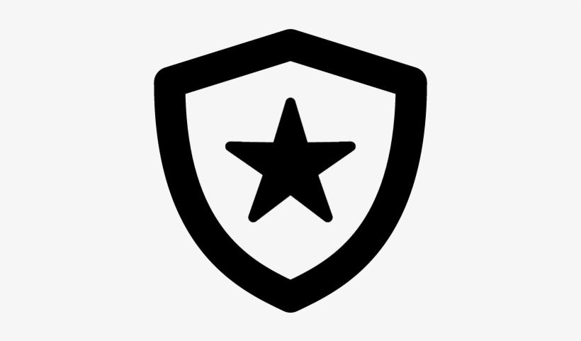 Shield With Star Vector - Shield With Star Icon, transparent png #1038659