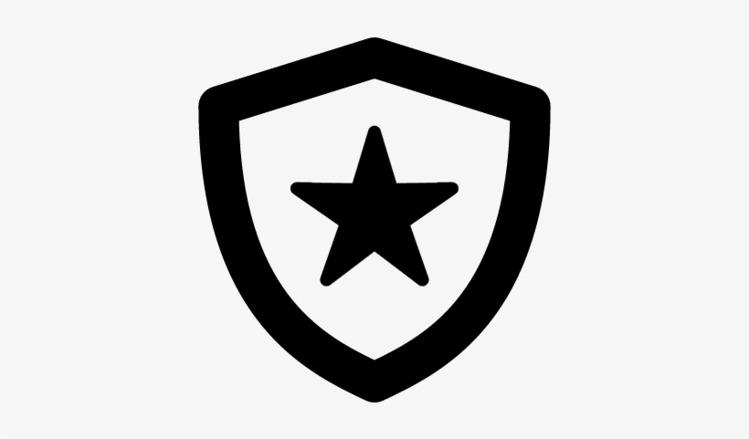 Shield With Star Vector - Shield With Star Icon, transparent png #1038659