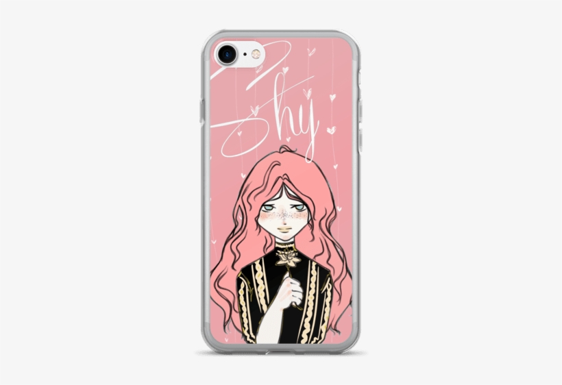 Shy Girl Pink Iphone 7/7 Plus Case - Cafepress Comic Iphone 7 Tough Case, transparent png #1038692